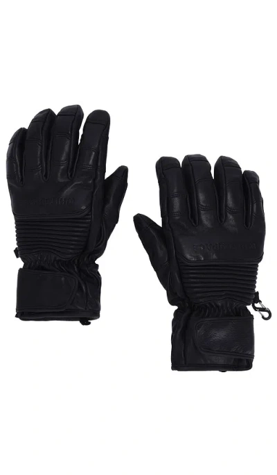 Whitespace Leather Riding Gloves In Black