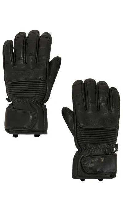 Whitespace Leather Riding Gloves In Black