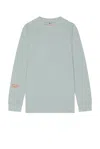 Whitespace Merino Baselayer Mockneck Tee In Blue Slate