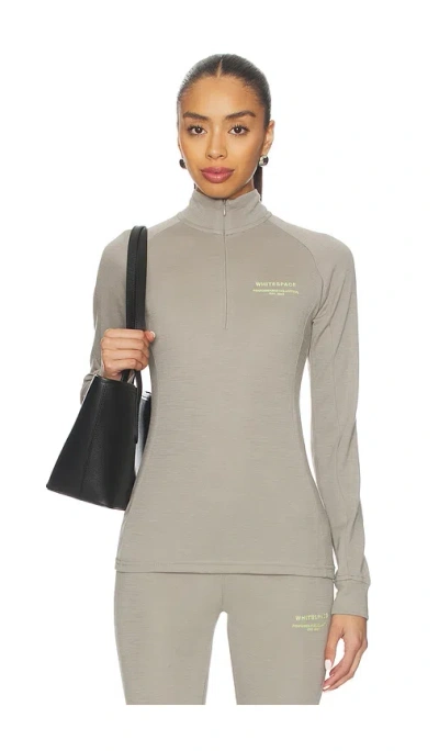 Whitespace Merino Mock Neck Top In Brown