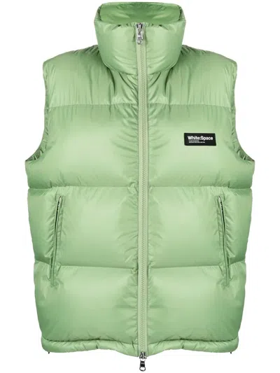 Whitespace Padded Zip-up Gilet In Green