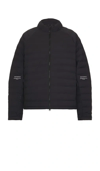 Whitespace Rec Insulated Ripstop Jacket In Black & Dark Taupe