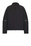 Whitespace Rec Insulated Ripstop Jacket In Black & Dark Taupe