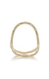 White/space Spark Continuity 14k Yellow Gold Diamond Ring
