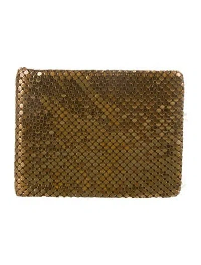 Pre-owned Whiting & Davis Coin Pouch In Gold