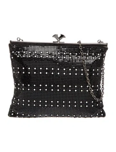 Pre-owned Whiting & Davis Crystal Shoulder Bag In Black