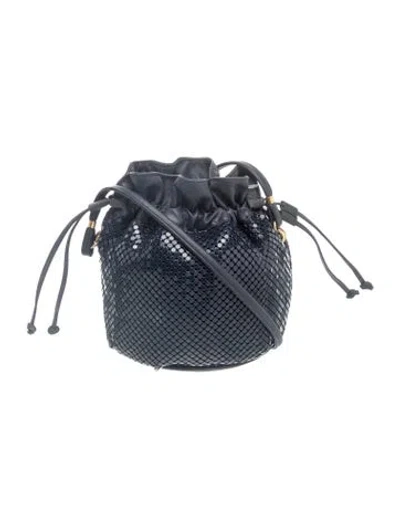 Pre-owned Whiting & Davis Leather Bucket Bag In Blue