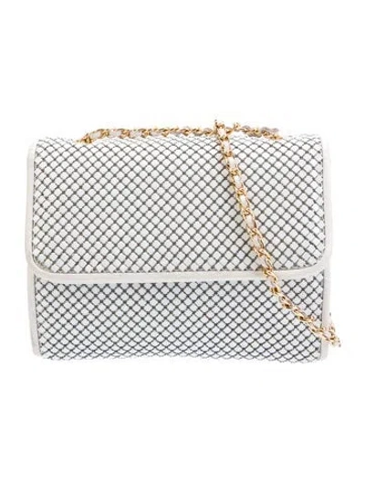 Pre-owned Whiting & Davis Leather Shoulder Bag In White