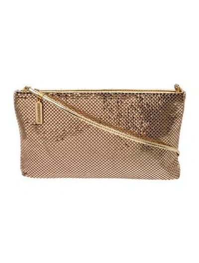 Pre-owned Whiting & Davis Mesh Crossbody Bag In Gold