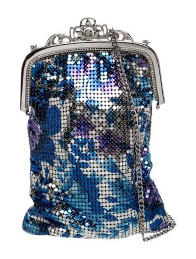 Pre-owned Whiting & Davis Mesh Evening Bag In Blue