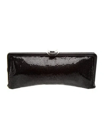 Pre-owned Whiting & Davis Mesh Minaudière In Black