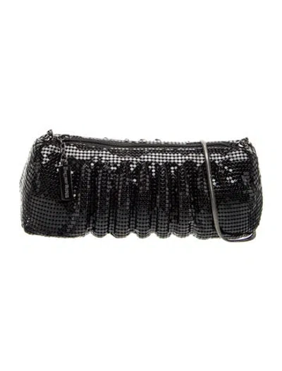 Pre-owned Whiting & Davis Mesh Minaudière In Black