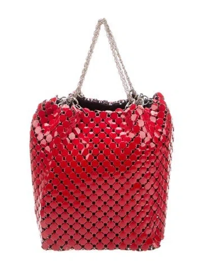 Pre-owned Whiting & Davis Metal Bucket Bag In Red