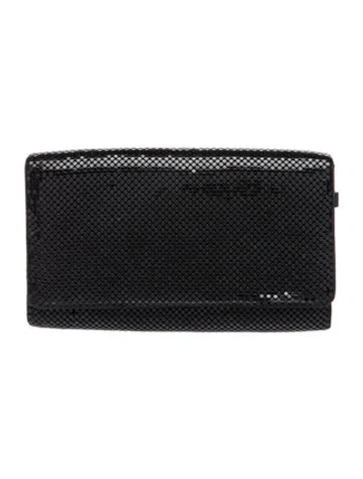 Pre-owned Whiting & Davis Metal Clutch In Black