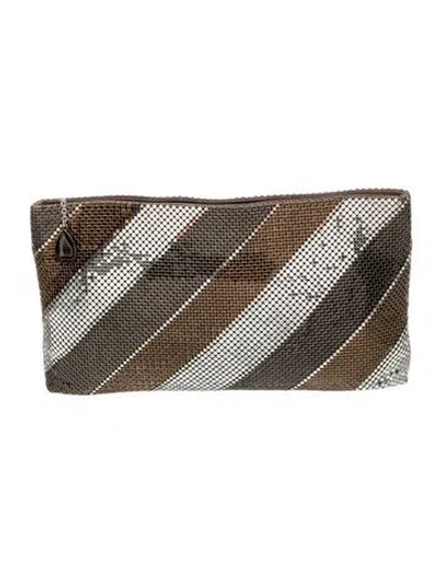 Pre-owned Whiting & Davis Metal Clutch In Brown