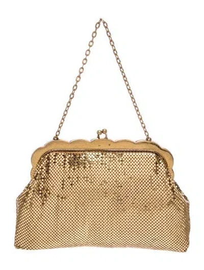 Pre-owned Whiting & Davis Metal Clutch In Gold