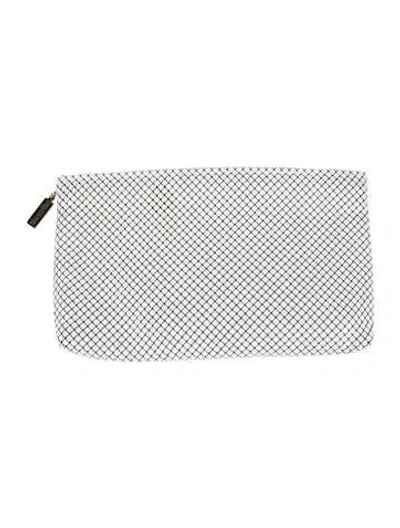 Pre-owned Whiting & Davis Metal Clutch In Metallic/white