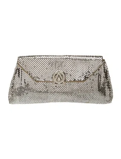 Pre-owned Whiting & Davis Metal Clutch Vintage In Metallic/silver