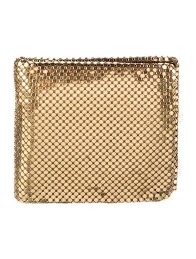 Pre-owned Whiting & Davis Metal Compact Wallet In Gold