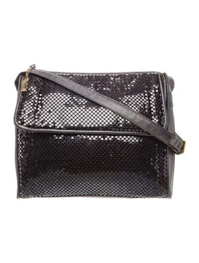 Pre-owned Whiting & Davis Metal Crossbody Bag In Black