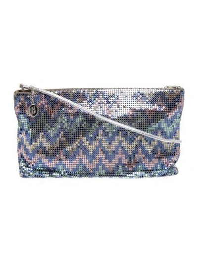 Pre-owned Whiting & Davis Metal Crossbody Bag In Blue