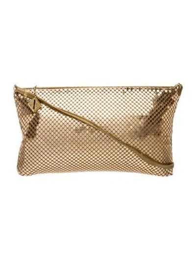 Pre-owned Whiting & Davis Metal Crossbody Bag Vintage In Gold