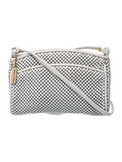 Pre-owned Whiting & Davis Metal Crossbody Bag In White