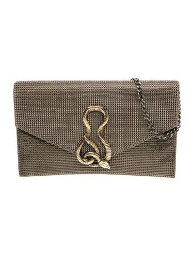 Pre-owned Whiting & Davis Metal Evening Bag In Brown/metallic
