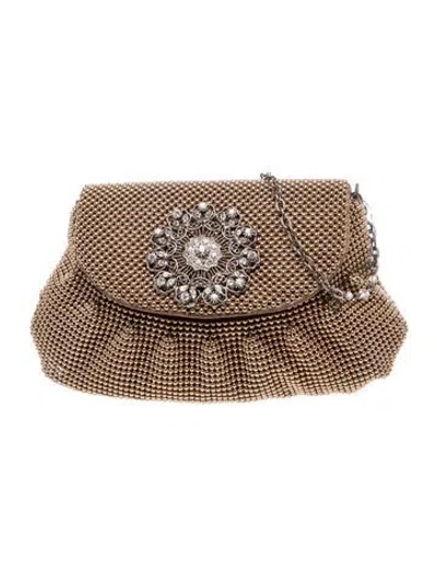 Pre-owned Whiting & Davis Metal Evening Bag In Brown/neutrals