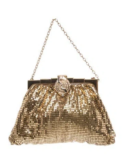 Pre-owned Whiting & Davis Metal Evening Bag In Gold