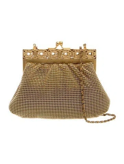 Pre-owned Whiting & Davis Metal Evening Bag In Gold