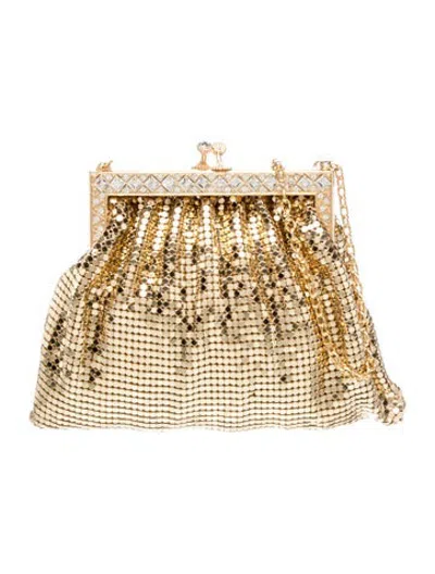 Pre-owned Whiting & Davis Metal Evening Bag In Gold