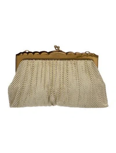 Pre-owned Whiting & Davis Metal Evening Bag Vintage In Neutral