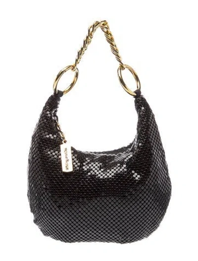 Pre-owned Whiting & Davis Metal Hobo In Black