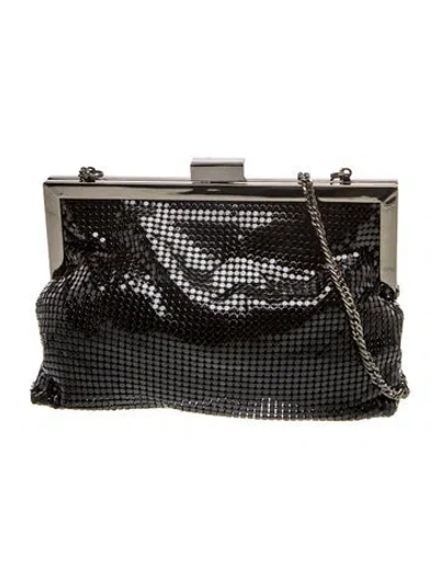 Pre-owned Whiting & Davis Metal Minaudière In Black