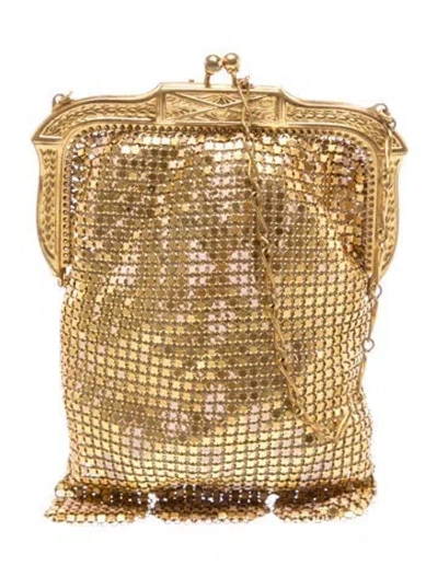 Pre-owned Whiting & Davis Metal Minaudière In Neutral