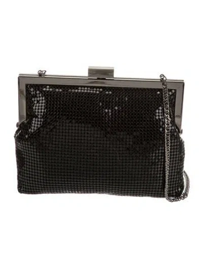 Pre-owned Whiting & Davis Metal Minaudière Vintage In Black