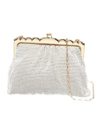 Pre-owned Whiting & Davis Metal Minaudière In White