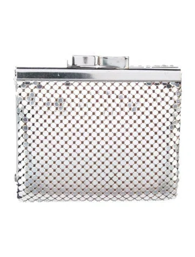Pre-owned Whiting & Davis Metal Patterned Wallet In Metallic/silver