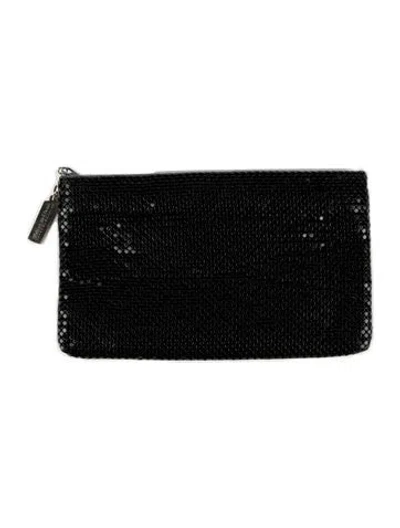 Pre-owned Whiting & Davis Metal Pouch In Black/metallic