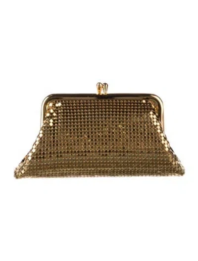 Pre-owned Whiting & Davis Metal Pouch In Gold