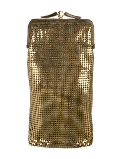 Pre-owned Whiting & Davis Metal Printed Wallet In Gold