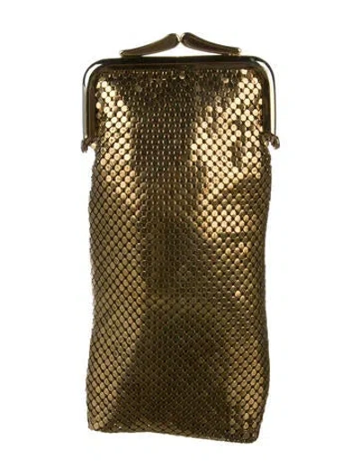 Pre-owned Whiting & Davis Metal Printed Wallet In Gold