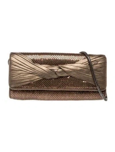 Pre-owned Whiting & Davis Metal Shoulder Bag In Brown