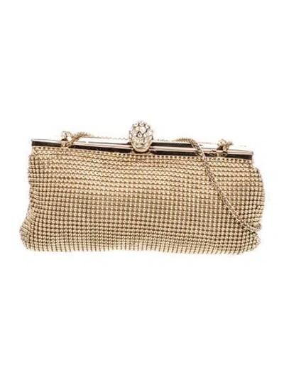Pre-owned Whiting & Davis Metal Top Handle Bag In Gold