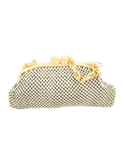 Pre-owned Whiting & Davis Metal Top Handle Bag In Neutral