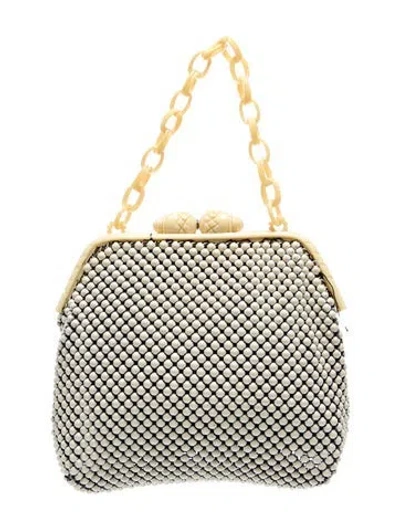 Pre-owned Whiting & Davis Metal Top Handle Bag In Neutral