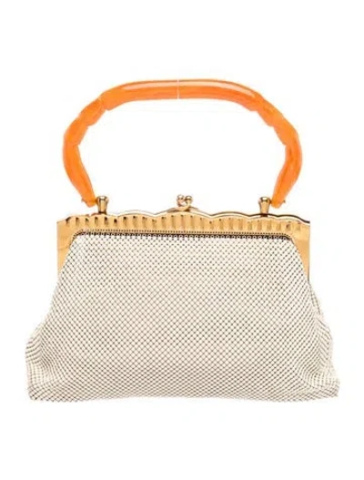 Pre-owned Whiting & Davis Metal Top Handle Bag In Neutral