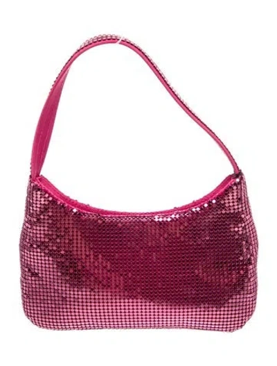Pre-owned Whiting & Davis Metal Top Handle Bag In Pink