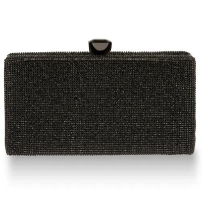 Whiting & Davis Olivia Crystal Top Minaudiere In Black
